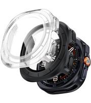 Matinis juodas ir skaidrus dėklai Samsung Galaxy Watch Ultra 2 2026 (47mm) laikrodžiui "Tech-Protect Defense 2-Pack"