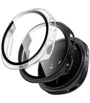 Matinis juodas ir skaidrus dėklai Samsung Galaxy Watch 8 / 9 (44 mm) laikrodžiui "Tech-Protect Defense 2-Pack"