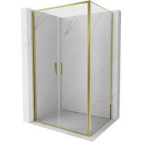 Mexen Exo-B Duo dušo kabina su varstomomis durimis 80 x 90 cm, permatoma, auksinė - 814-080-090-50-00