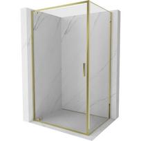 Mexen Exo-BR atsilenkiama dušo kabina 70 x 90 cm, skaidri, auksinė - 8181-070-090-50-00