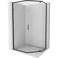 Mexen Exo-R penkiakampė atveriama dušo kabina 100 x 90 cm, permatoma, juoda - 812-100-090-70-00