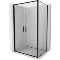 Mexen Exo-B Duo dušų kabina varstoma 120 x 80 cm, skaidri, juoda - 814-120-080-70-00
