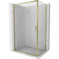 Mexen Exo-S stiklų dušo kabina 180 x 110 cm, skaidri, auksinė - 8151-180-110-50-00