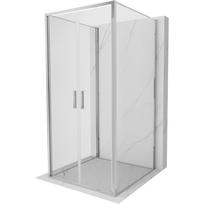 Mexen Exo-B Duo 3S 3-sienelė dušo kabina, varstoma, 70 x 70 cm, skaidri, chromas - 814-070-070-01-00-3S