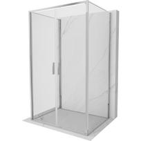 Mexen Exo-B Duo 3S 3-sienė dušo kabina su durimis 80 x 70 cm, skaidri, chromuota - 814-080-070-01-00-3S