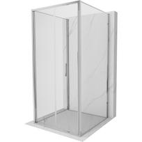 Mexen Exo-F 3S 3 sienų sulankstoma dušo kabina, 90 x 90 cm, skaidrus, chromas - 816-090-090-01-00-3S