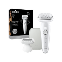 BRAUN Silk-épil 9 SES9-030 | Epilator | Operating time (max) 50 min | Number of power levels 2 | Wet  AND  Dry | White/Silver