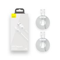 Baseus Simple Wisdom USB to USB-C, 40W, 5A, 1.5m (white) 2pcs.