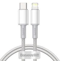 Baseus High Density Braided USB-C to Lightning, 20W, 5A, PD, 1m (white)
