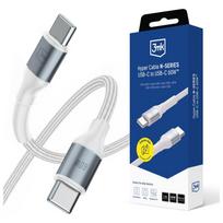 3MK Hyper Cable N-SERIES USB-C to USB-C 1m 20V/3A 60W White