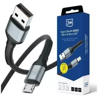 3MK Hyper Cable N-SERIES USB-A to Micro 3m QC 3.0 5V/2A 10W Black