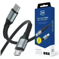 3MK Hyper Cable N-SERIES USB-C to Micro 3m QC 3.0 5V/2A 10W Black