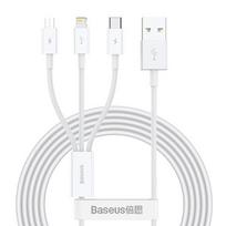 Baseus Superior Series 3-in-1 USB, Micro USB / USB-C / Lightning to USB, 3.5A, 1.2m (white)