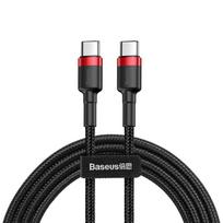 Baseus USB-C to USB-C PD 2.0, QC 3.0, 60W cable, 1m (black-red)