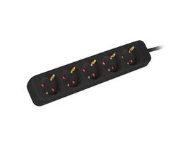 LANBERG power strip extension cord 1.5m 5x Schuko black