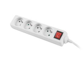 LANBERG power strip extension cord 1.5m 4x sockets with switch white