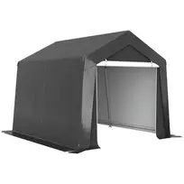 Carport Palapinės Garažas 3x3 m Vandeniui atsparus Garažo palapinė su ruloninėmis durimis, ventiliacijos langais, pailgintais kraštais, tamsiai pilkas