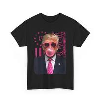 Juokingi Trumpas Burbulinės Gumos Rožinės JAV Vėliavos Marškinėliai 4XL pink