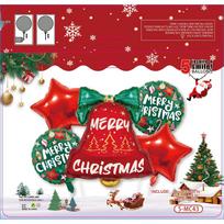Christmas Balloon Set: Candy Cane, Reindeer, Gingerbread Man & Wreath Arch for Parties red