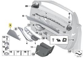 Bmw Dešinės Garsiakalbio Dangtis 5 F10 F11 Originalus 51417225978