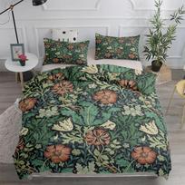 William Morris Floral Birds Duvet Cover Set EU Single Double King US Twin Full Queen Size Bed Linen AU Single 140x210cm gray