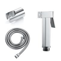 HIDEEP Modern Bathroom Accessories Set Chrome/Black/Brushed Gold Bidet Sprayer 1.2m Shower Hose Toilet Washing Faucet Made Brass (as the picture,brass,other) white