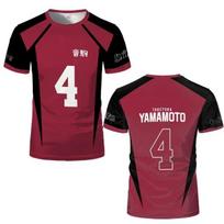 Anime Jersey Uniform T-shirt Role-playing Costume High School Volleyball Club Men's Sportswear T-shirt 5XL black