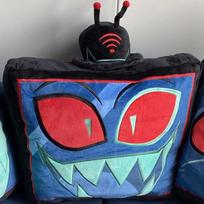 35cm Hazbin Hotel Vox pliušinė pagalvė Mielas VOX Piktasis Bosas Pagalvė Kambario dekoracija Anime aksesuarai Gimtadienio Kalėdinės dovanos 35CM black