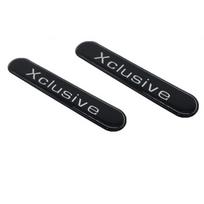 2 vnt. automobilio lipdukas 3D Xclusive emblema, ženklelis, šoninio veidrodžio apdaila, atspindintis lipdukas, universalus, skirtas išmaniesiems brabusams black