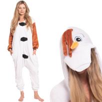 Women's onesie kigurumi costume snowman olaf 165-175 cm l brown