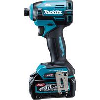 Makita Cordless Impact Driver 40V max includes 2 and case 2Ah, batteries, charger, (TD003GRAX) mėlyna