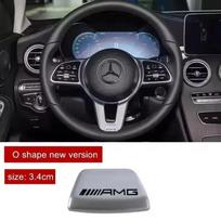Automobilio vairo interjero ženklelis emblema lipdukai AMG Mercedes Benz W222 W223 W251 W464 GLE W206 W204 W205 W212 W213 W2211 RA3 gray