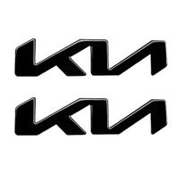 2 vnt. automobilio priekinės galvos gaubto emblemos, galinės bagažinės logotipo lipdukai KIA K9 Sportage Niro K5 Carnival EV6 EV9 EV3 K8 Stinger rmvl70 34 X 130mm gray