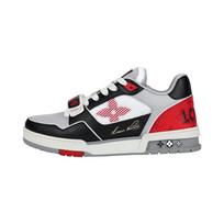 Louis Vuitton Trainer Low 'Velcro Strap - Black Grey Red' 1AC4ZU 38 balta
