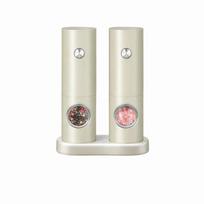 Elektrinis druskos ir pipirų malūnėlis, su LED, 1 vnt., 2PCS Black&white Grinders+Base