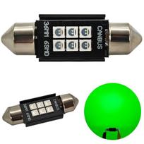 2 vnt. - C5W 36mm LED lemputė SV8.5 12-24V CANBUS - žalias