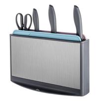 Smart Ozone Sterilizing Knife Block & Cutting Board Set gray