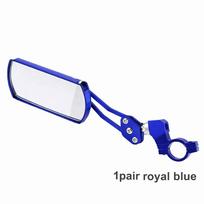 Cycling Rotate Aluminium Alloy Motorcycle Looking Glass Handlebar MTB Bike Rearview Bicycle Mirror 1pcs mėlyna