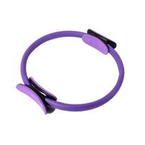 Pilateso žiedas, neslystantis rankena, dubens dugno raumenų treniruoklis, šlaunų treniruotės tonikas, elastinga juosta „Pilates Circle“ namų treniruoklių salė, kūno rengybos įranga violetinė