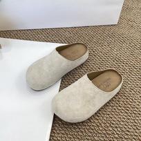 New Style Shoes - Girl's Headband Half Flip-flop, Room Soft Sole, One-footed Lazy Slip-on Shoe 36-37 ruda