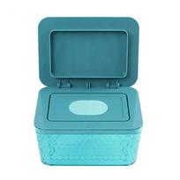 Impact Resistant Wet Wipes Dispenser Non Slip Rubber Feet Easy Open Lid Wet Napkin Holder Dustproof Design Rotating Buckle Cover žalia