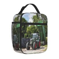 Bestselling Fendt 716 Tipping Silage Cute Lunch Carrier Family Outing Large Lunch Bag One Size gray