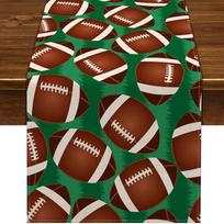American Football Pattern Table Runner, Sports - themed Party Table Decoration 40x140cm blue