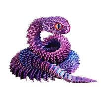 3D Spausdintas Gyvatės Judinamas Sąnarys Fidget Žaislas Figūrėlė Imitacija Gyvatė Biuro Stalo Puošmena Dovanos Amatai Figūrėlės Miniatiūros pink