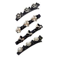Resin Hair Clip Set Of 4 Slip Resistant Teeth Comfortable Large Barrette For Fine Hair And Side Bang Styling Tool 1 black