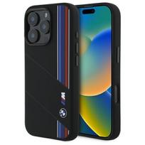 BMW BMHMP16X23SCUK iPhone 16 Pro Max 6.9  black/black hardcase Silicone Cut Tricolor Lines MagSafe