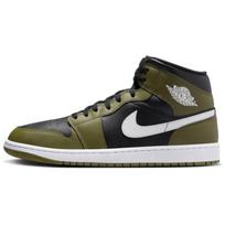 Jordan 1 Mid Juoda Balta Alyvuogių DQ8426-092 41 juoda