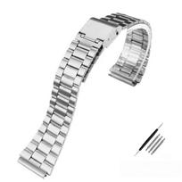Skirta Casio A158 / A159 / A168 /A169 /B650 /AQ230/ 700 Klasikinis Mažas Kvadratinis Sidabrinis Blokas Metalinė Apyrankė Smulkaus Plieno Laikrodžio Dirželis 18mm 18mm white