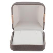 Aksominė papuošalų dovanų dėžutė dėklas Atsparus įbrėžimams Minkštas pamušalas Elegantiškas aksominis papuošalų laikymo dėklas P Earrings Box gray