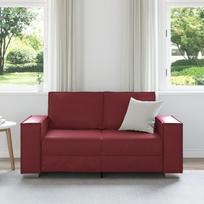 Dvivietė sofa Vyno raudona 120 cm Dirbtinė oda